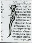 Marco di Berlinghiero , Iniziale I, Iniziale figurata, Motivo decorativo zoomorfo