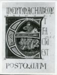 Marco di Berlinghiero , Iniziale E, Iniziale istoriata, Giuda Maccabeo, Cavalieri, Motivi decorativi geometrici