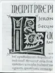 Marco di Berlinghiero , Iniziale L, Iniziale decorata, Motivi decorativi geometrici e vegetali, Intreccio