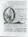 Anonimo italiano sec. XI , Iniziale Q, Iniziale istoriata, Martirio di sant'Agata, Motivi decorativi fitomorfi