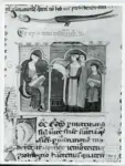 Universit&agrave; di Pisa. Dipartimento di Storia delle Arti , Anonimo italiano - sec. XIII/ XIV - Lucca, Biblioteca Capitolare Feliniana, Ms. 317, f. 1r, particolare