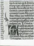 Anonimo italiano sec. XIII/XIV , Iniziale A, Iniziale abitata, Ritratto di monaco, Motivi decorativi fitomorfi