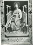 Jacquemart de Hesdin , Madonna con Bambino in trono, Stemmi araldici, Cigno, Fregio con motivi vegetali