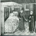 Anonimo , Scena, Interno di palazzo con figure, Re