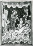 Anonimo , Psautier de saint Louis et de Blanche de Castille (Bibliothèque de l'Arsenal)/ La création de la femme