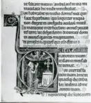Anonimo , Psautier de saint Louis et de Blanche de Castille (Biblioth&egrave;que de l'Arsenal)/ Une dame (peut-&ecirc;tre Blanche de Castille), &agrave; genoux devant un autel, implorant le Signeur qui parait dans un nuage, b&eacute;nissant et tenent un globe