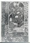 Anonimo francese sec. XV , Annuncio ai pastori, Cornice con motivi decorativi fitomorfi, Iniziale D, Iniziale decorata
