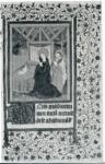Mestro di Bedford , Natività di Gesù, Cornice con motivi decorativi fitomorfi, Iniziale D, Iniziale decorata