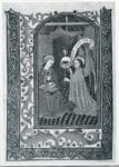 Anonimo francese sec. XV , Annunciazione, Cornice con motivi decorativi fitomorfi