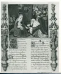Bourdichon Jean , Adorazione dei Re Magi, Iniziale E, Iniziale decorata, Fregio con grottesche