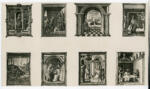 Anonimo , Taddeo Crivelli- 1455-1461 - Modena, Biblioteca Estense universitaria, Ms. Lat. 422=V.G. 12, ff. 141v, 145r, 145v, 146r, 156v, 179r, 223r, particolari