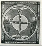 Maître de Thomas de Maubeuge , Rappresentazione della Terra, Cornice con motivi decorativi geometrici