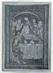 Anonimo , The Last Supper - German Illuminated Miniature - fourteenth century