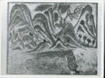 Anonimo sec. XIV , Paesaggio montano, Paesaggio con fiume