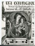 Gabinetto Fotografico della Soprintendenza Speciale per il Patrimonio Storico, Artistico ed Etnoantropologico e per il Polo Museale della città di Firenze , Anonimo toscano sec. XIV/ XV - 1435 - Prato, Archivio Storico Diocesano, Archivio del Capitolo della Cattedrale, ms. 6 (già C), f. 45v, particolare