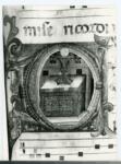 Anonimo fiorentino sec. XIV/ XV , Iniziale C, Iniziale decorata, Calice eucaristico e ostia, Motivi decorativi fitomorfi, Notazione musicale