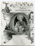 Anonimo fiorentino sec. XIV/ XV , Iniziale C, Iniziale abitata, San Lorenzo, Motivi decorativi fitomorfi, Notazione musicale