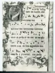 Anonimo sec. XIV , Iniziale D, Iniziale abitata, San Giovanni Battista, Motivi decorativi fitomorfi, Notazione musicale