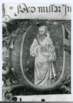Cosimo di Giovanni, (?) , Iniziale V, Iniziale abitata, San Benedetto, Motivi decorativi fitomorfi e animali, Notazione musicale