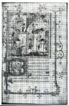 Anonimo sec. XIV , Pagina miniata, Re David, Iniziale B, Iniziale abitata, Madonna con Bambino, Cornice con motivi decorativi fitomorfi e animali