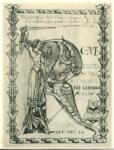 Anonimo sec. XII , Iniziale R, Iniziale figurata, Cavaliere combatte contro il drago, Cornice con motivi decorativi fitomorfi e geometrici