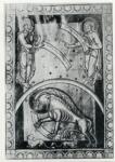 Anonimo sec. XII , Leonessa con i suoi cuccioli, San Marco Evangelista, Ezechiele, Cornice con motivi decorativi fitomorfi
