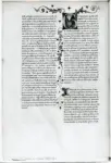 Anonimo sec. XV , Iniziale G, Iniziale abitata, Figura maschile, Motivi decorativi fitomorfi