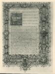 Gherardo di Giovanni, bottega ; Monte di Giovanni del Fora, bottega , Cavalieri, Veduta di città, Cornice con motivi decorativi fitomorfi e animali, Putti alati, Stemma mediceo
