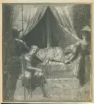 Pietro di Benedetto dei Franceschi, attr. , Sogno di Costantino, Iniziale B, Iniziale decorata, Cornice con motivi decorativi fitomorfi