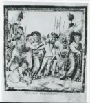 Anonimo , Maestro del Martirologio dei Battuti Neri di Ferrara - sec. XV - Venezia, Fondazione Giorgio Cini, ms. 2501/2, f. 4r 