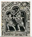 Nicolas de Verdun , Due uomini trasportano un enorme grappolo d'uva appeso a un ramo