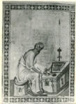 Anonimo sec. X , San Giovanni Evangelista, Cornice con motivi decorativi geometrici