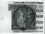 Anonimo sec. XIII , Iniziale D, Iniziale abitata, Consacrazione del pane e del vino, Motivi decorativi fitomorfi
