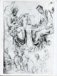 Anonimo sec. XIII , San Matteo Evangelista, San Giovanni Evangelista, Gesù Cristo, San Giacomo, San Pietro