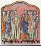 Anonimo sec. XIII , Lo spirito del Signore si posa su Saul