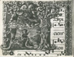 Girolamo da Cremona , Iniziale A, Iniziale istoriata, Iniziale figurata, Visione di Ezechiele, Motivi decorativi fitomorfi e animali, Notazione musicale