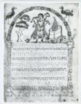 Anonimo sec. VIII , Pagina incipitaria, Cristo Buon Pastore, Motivi decorativi fitomorfi e animali