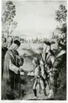  , Milano, Castello Sforzesco - Liber Jesus - Min. lombardo, fine XV - Massimiliano Sforza con l'Imperatore Massimiliano