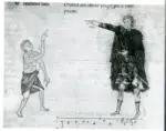 Anonimo sec. XII , Due figure maschili, Notazione musicale