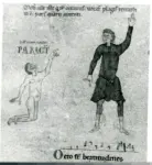 Anonimo sec. XII , Due figure maschili