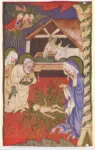 &nbsp; , The Adoration of Christ in the Stable of Bethlehem - Anonymus - Italian (c. 1390) - Rosenwald Collection