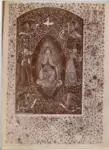 Peronet Lamy , Cristo Pantocratore tra i simboli degli Evangelisti, Cornice con motivi decorativi fitomorfi