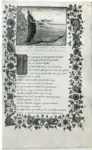 Anonimo sec. XV , Ritratto di Petrarca, Cornice con motivi decorativi fitomorfi, Iniziale I, Iniziale decorata