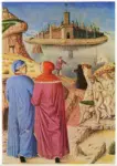 Anonimo sec. XIV , Inferno, Scena tratta dalla Divina Commedia, Dante e Virgilio