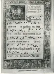 Gaci, Ludovico de , Iniziale D, Iniziale abitata, Sant'Andrea apostolo, Cornice con motivi decorativi fitomorfi, Notazione musicale