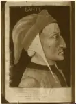 Anonimo sec. XV , Ritratto di Dante Alighieri, Frontespizio miniato