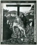 Anonimo , Pieta, miniature des &laquo; Heures de Turin &raquo;/ (Biblioth&egrave;que nationale de Turin.)