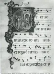Alinari, Fratelli , Perugia - Pinacoteca Vannucci. Pagina di un corale appartenente ai Frati Domenicani. (Ignoto del XVI secolo).