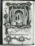 Anonimo sec. XVI , Iniziale M, Iniziale istoriata, Cena di san Domenico, Motivi decorativi fitomorfi, Notazione musicale