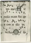 &nbsp; , Iniziale A, Iniziale M, Motivi decorativi fitomorfi, Notazione musicale